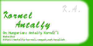 kornel antalfy business card